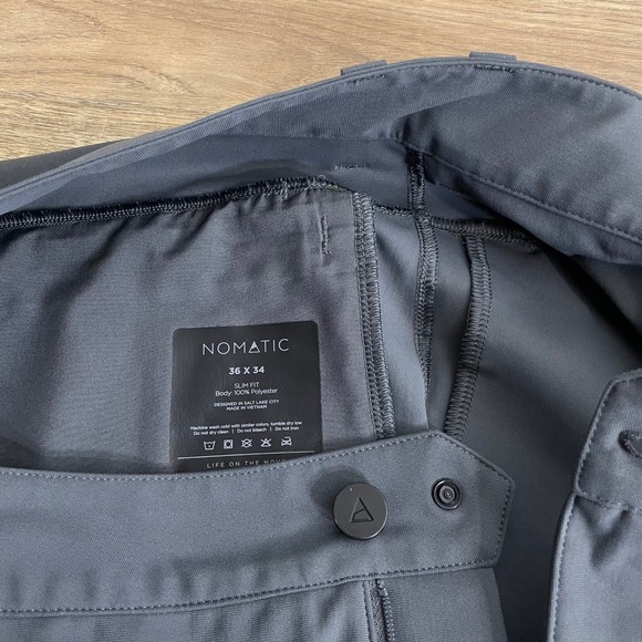 Nomatic The Outset Pants Stretch Water Resistant Men's 35x32 (Tag 36x34) Gray - Picture 3 of 6